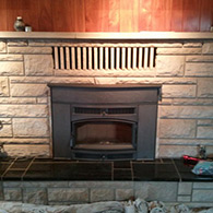 Lopi Cape Cod wood burning insert installed by Doctor Flue inc.