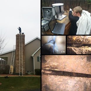 Dr. Flue uses innovative video equipment to inspect your chimney
